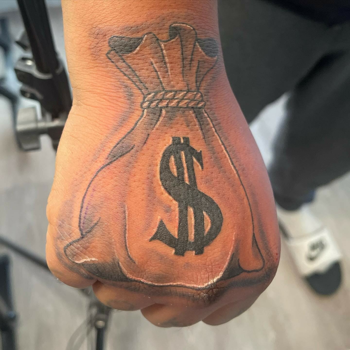 Simple Money Bag Tattoo Design