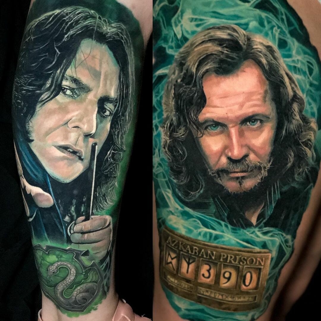 Sirius Black And Severus Snape Slytherin Tattoos