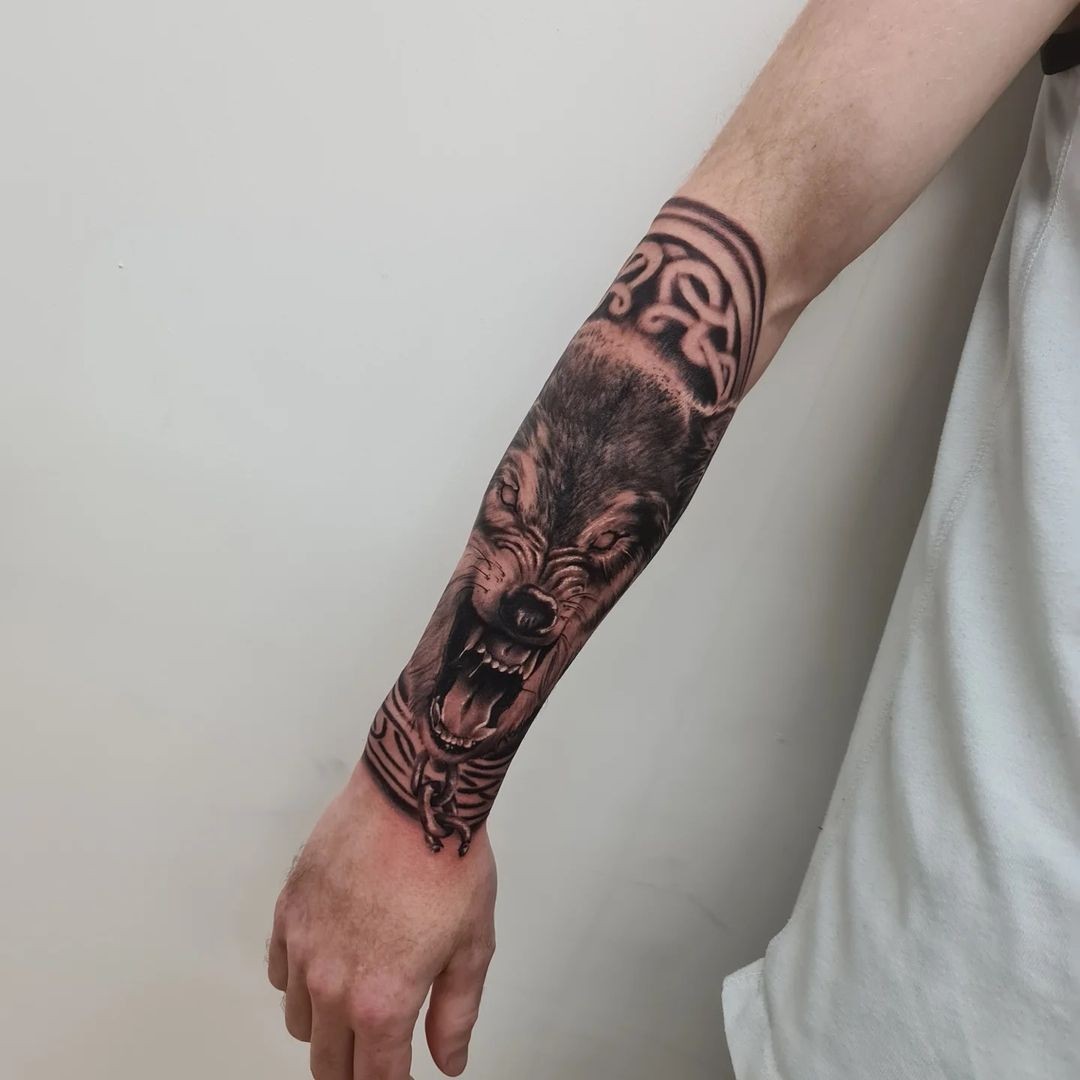 The Celtic Wolf Head Tattoo