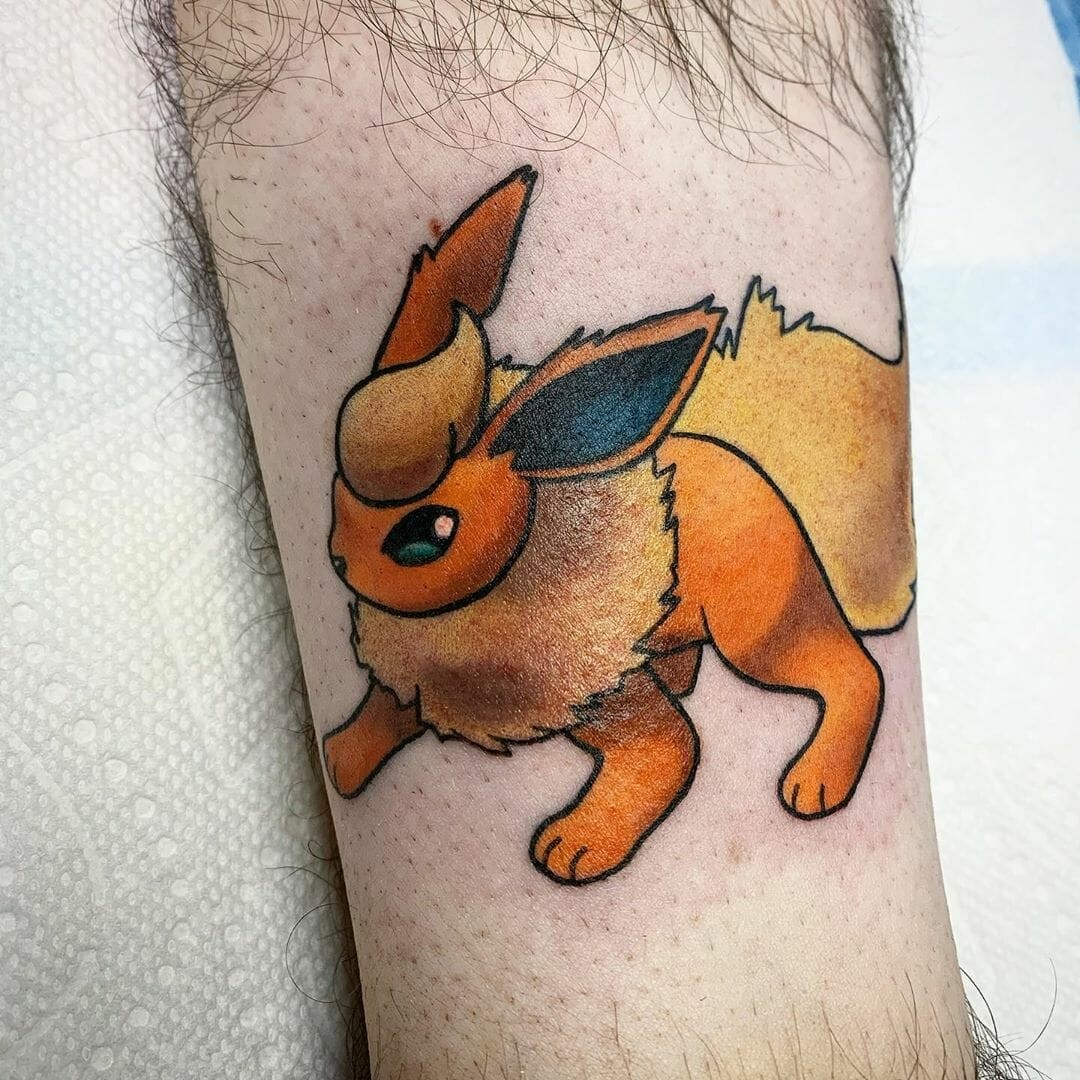 Pokemon Tattoo Over Leg