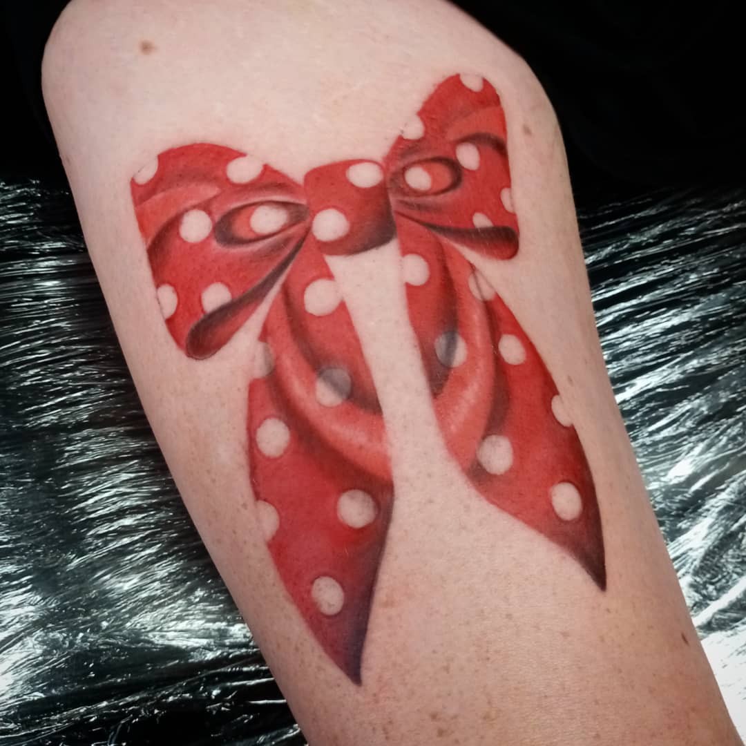 Realistic Bow Tattoo