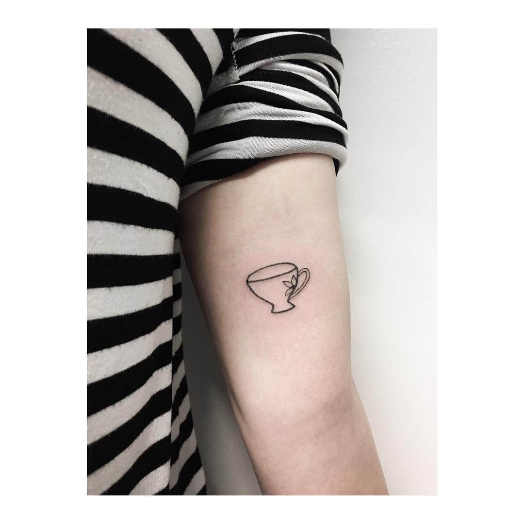 The Tiny Minimalistic Teacup Tattoo