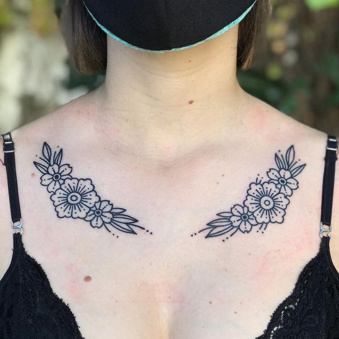 Twin Orchids Tattoo