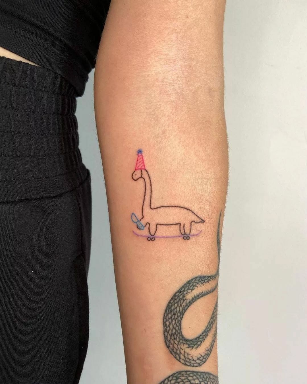 Dino On Skates Tattoo