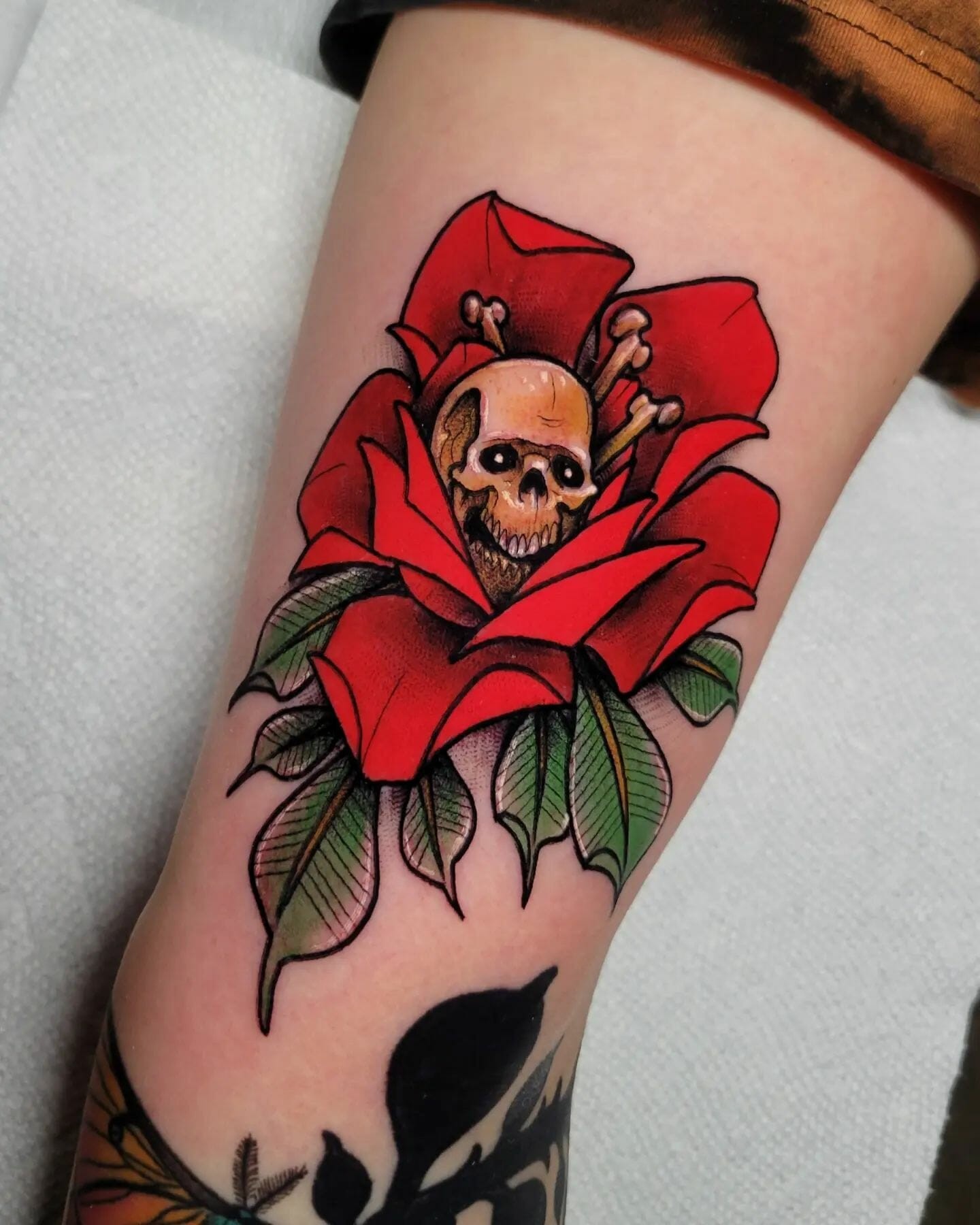 Rose With Skull Tattoos