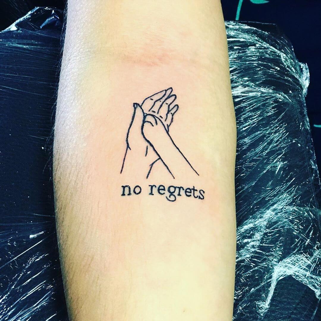 Sweet And Tiny No Ragrets Tattoo High Five With Your Pet Design To Get