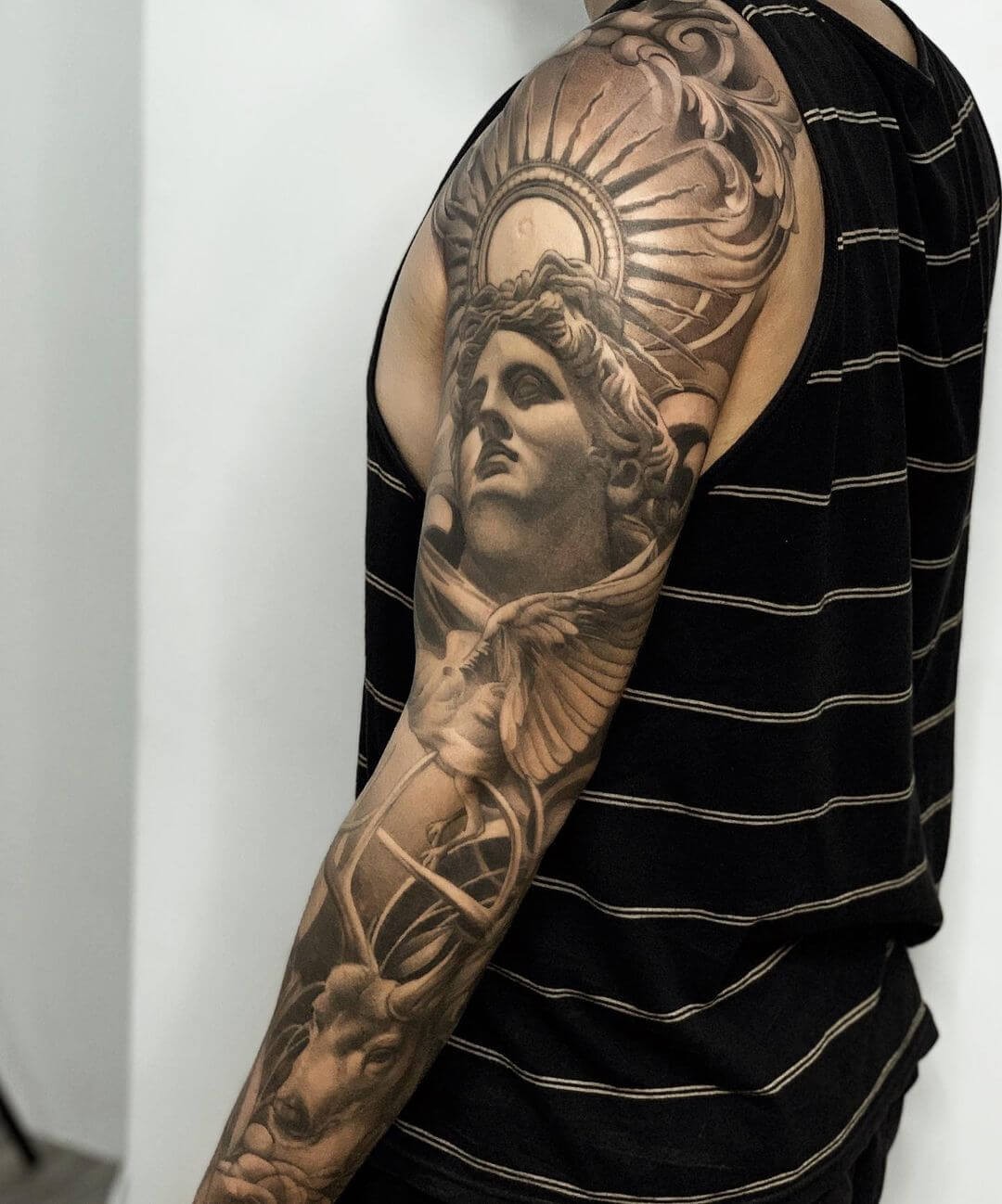 Bold Apollo Tattoo For Your Sleeve