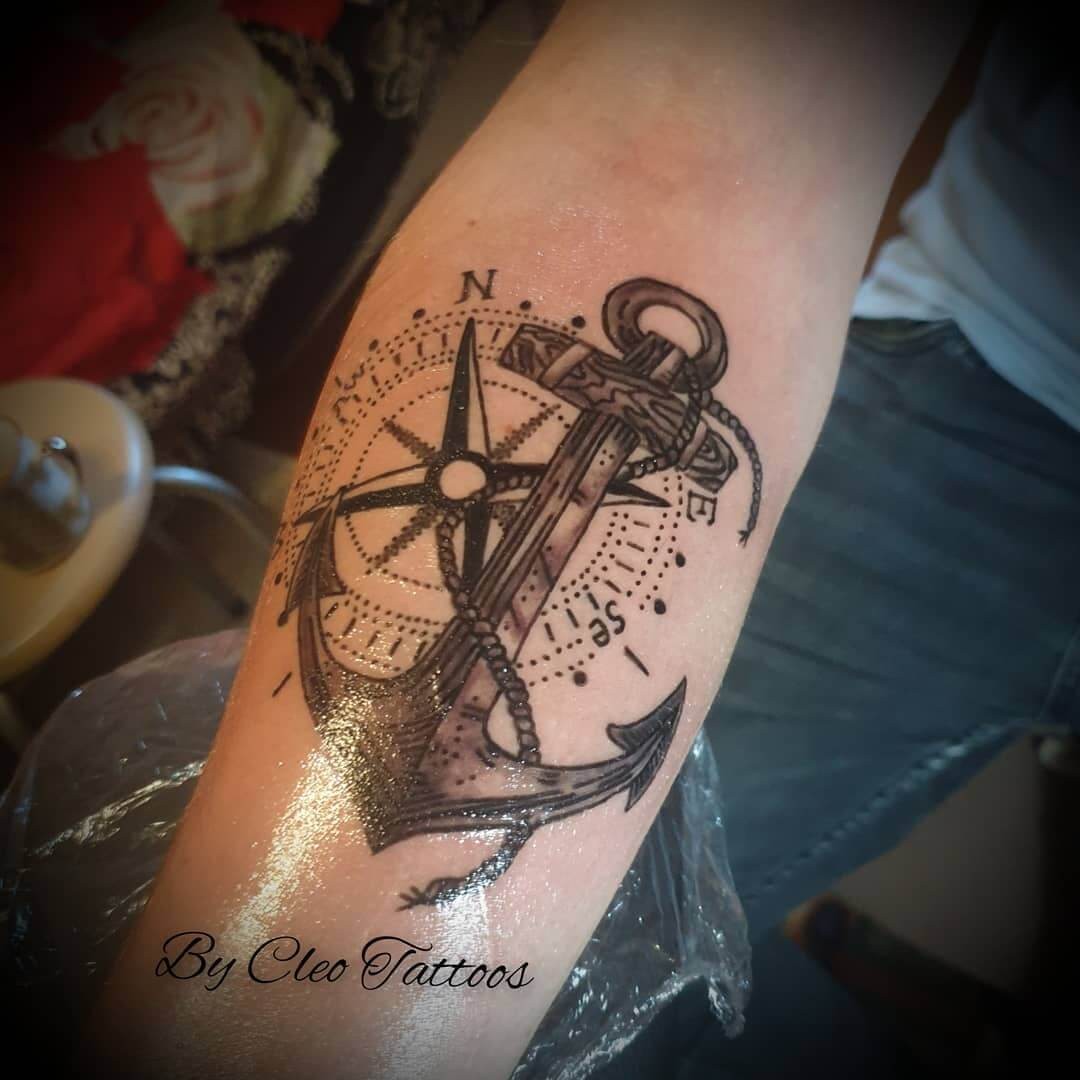 Large And Forever Classy Anchor Tattoos