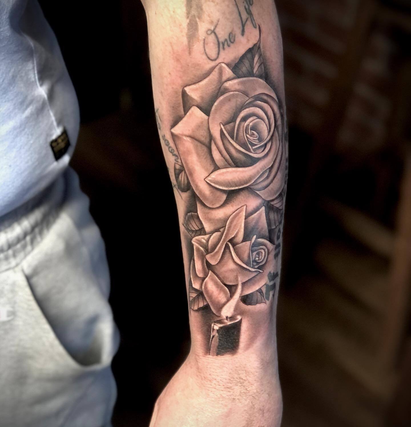 Rose Sleeve Tattoo