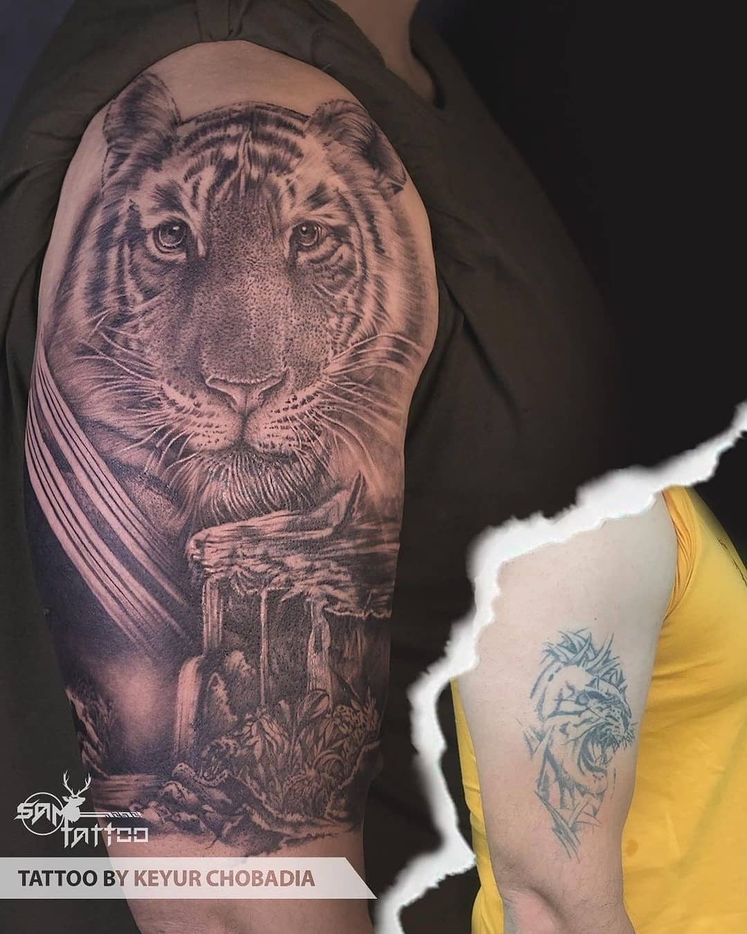 Tiger Cover-Up Tattoo