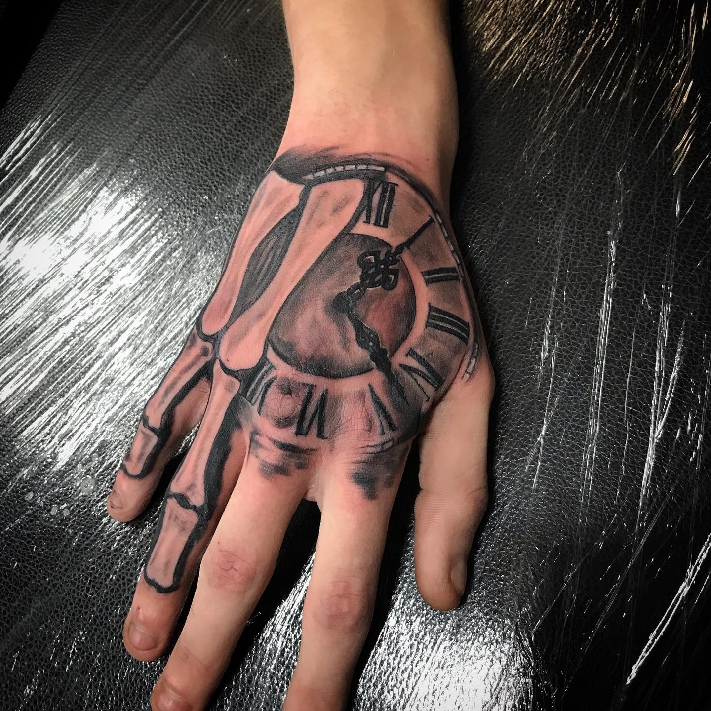 Skeleton Clock Tattoo