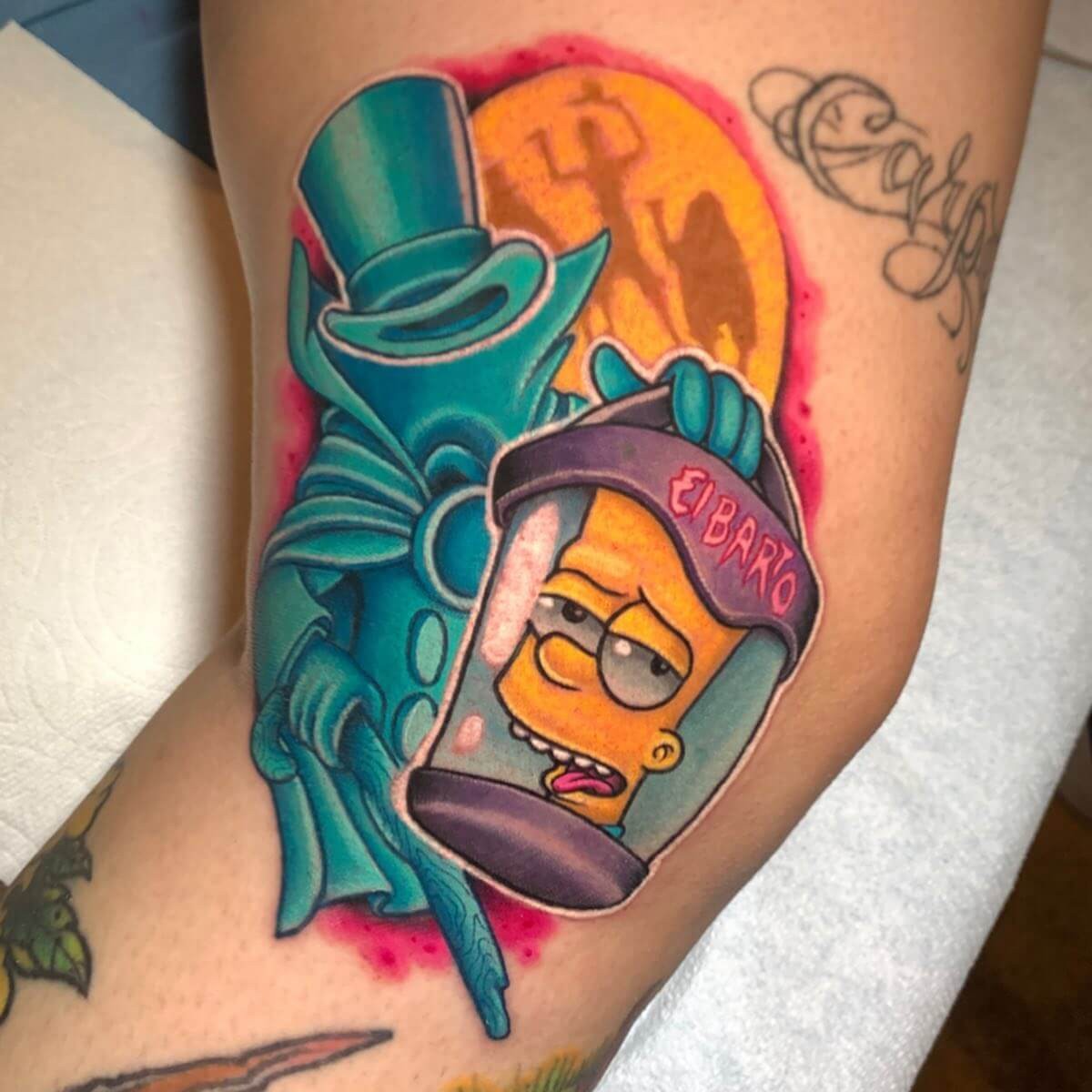 Bart And Magician Tattoo