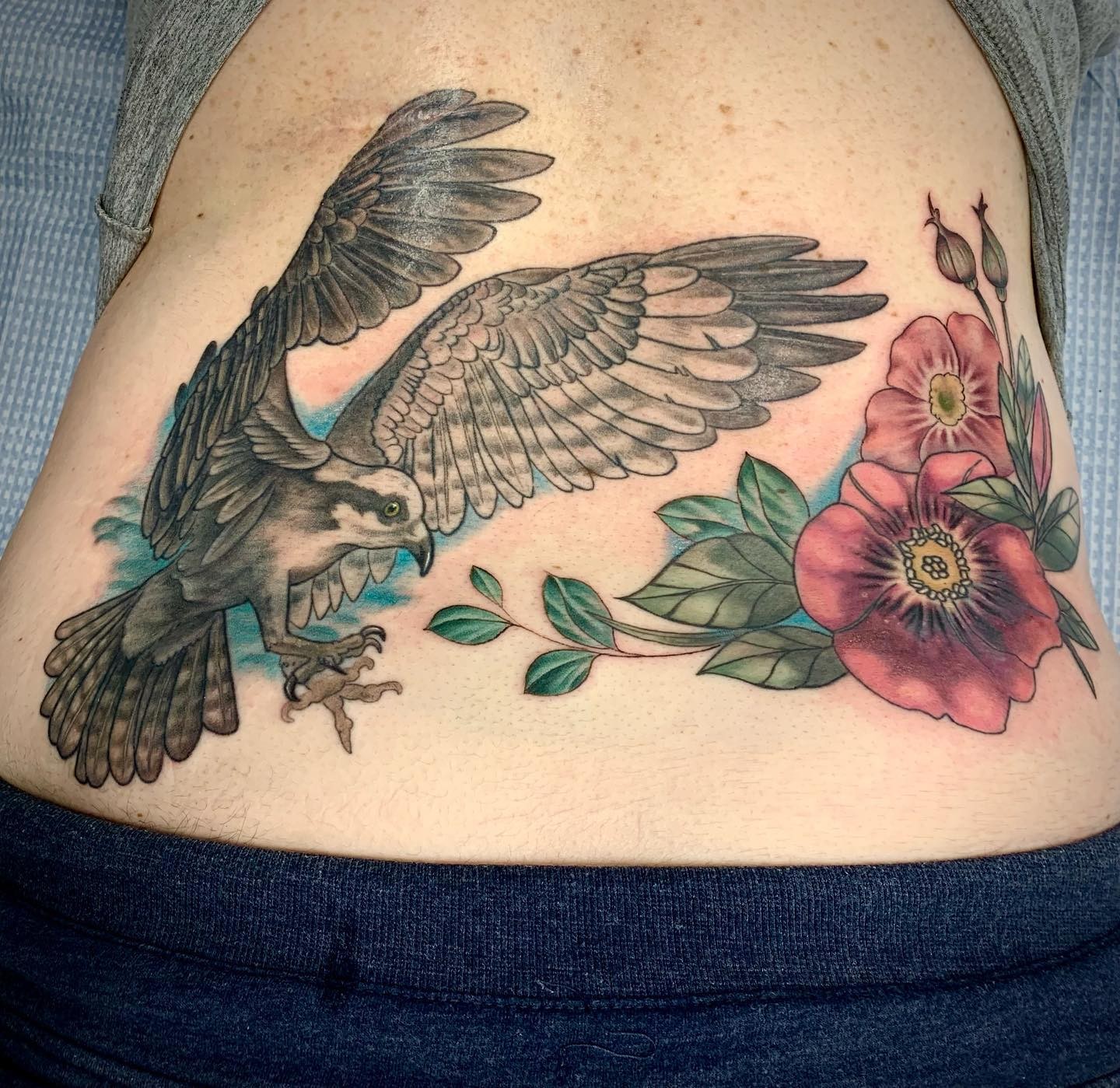 Lower Back Bird Tattoo