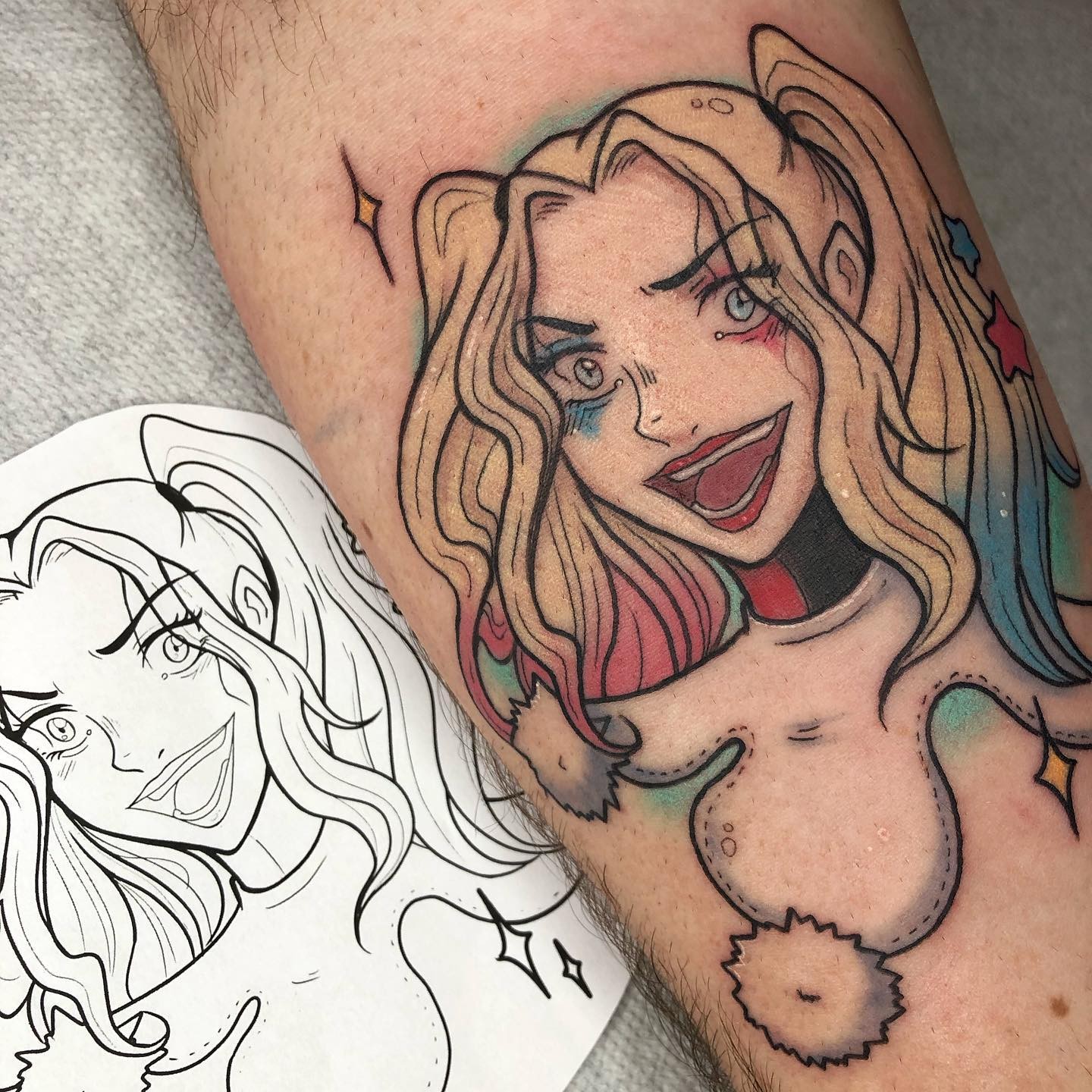 Harley Quinn Tattoo Design