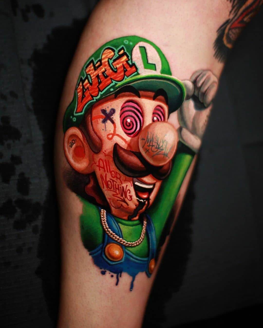 Punk Luigi Tattoo