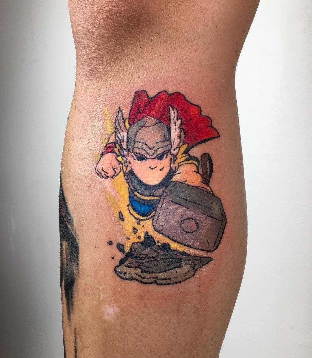 Small Cartoon Inspired Hammer Tattoo