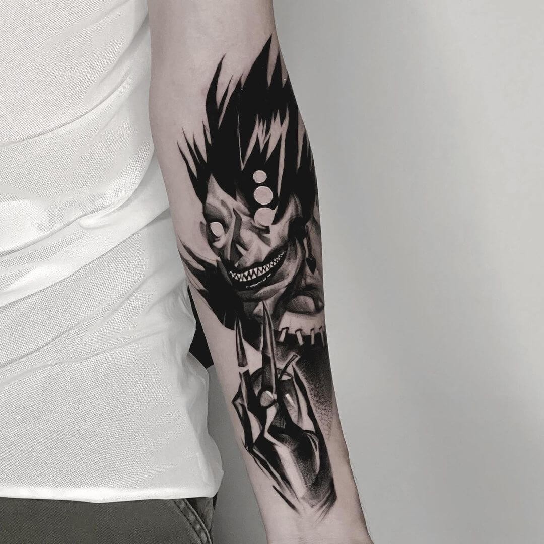 Grinning Ryuk Tattoo