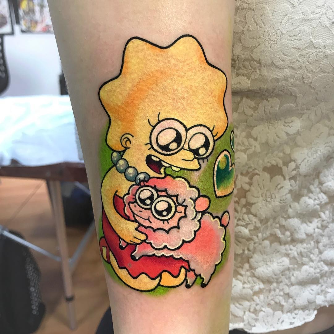 Simpsons Sheep Tattoo