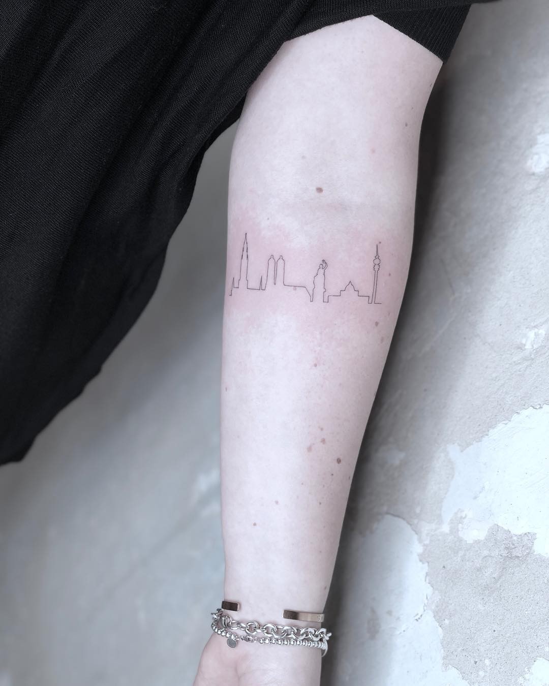 The Munich Skyline Tattoo