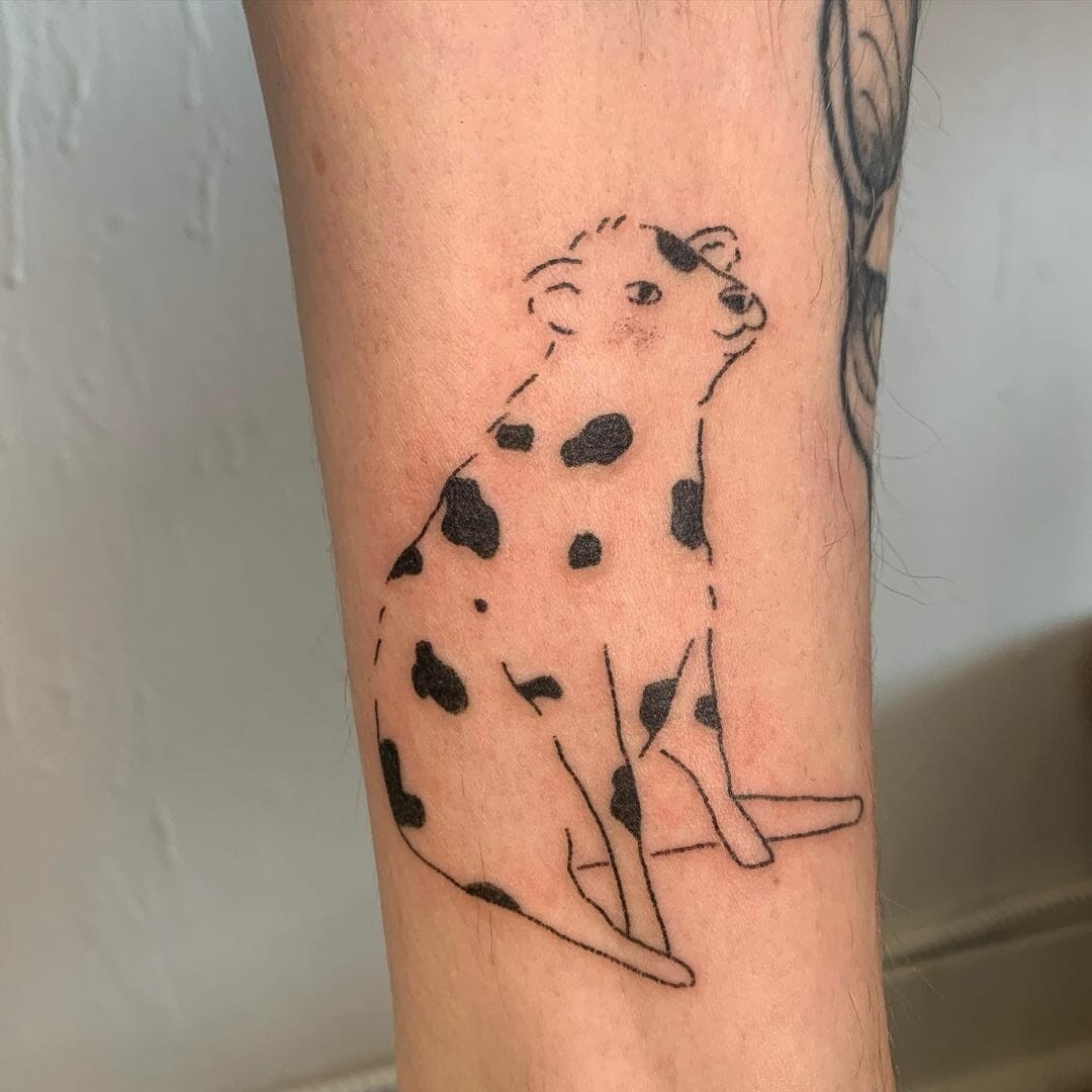 Seated Cow Tattoo