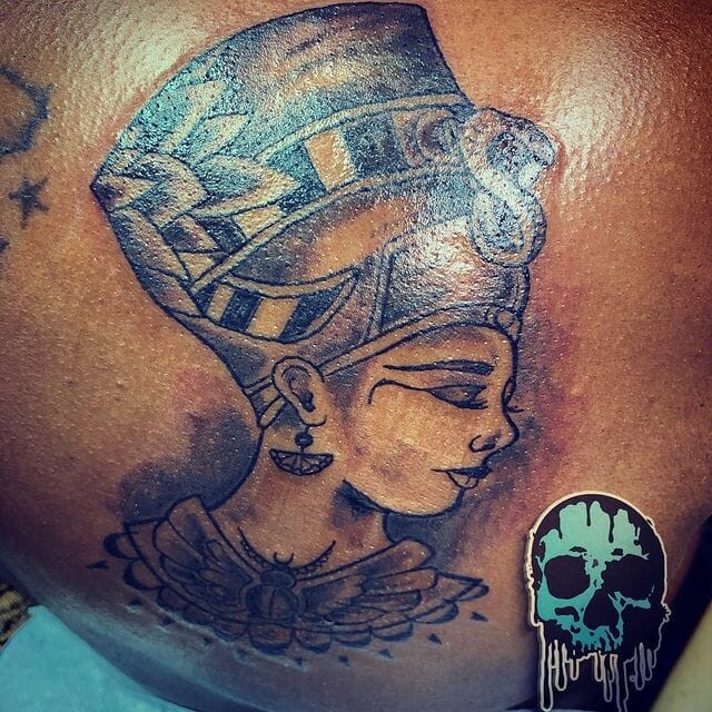 The African Queen Nefertiti Tattoo