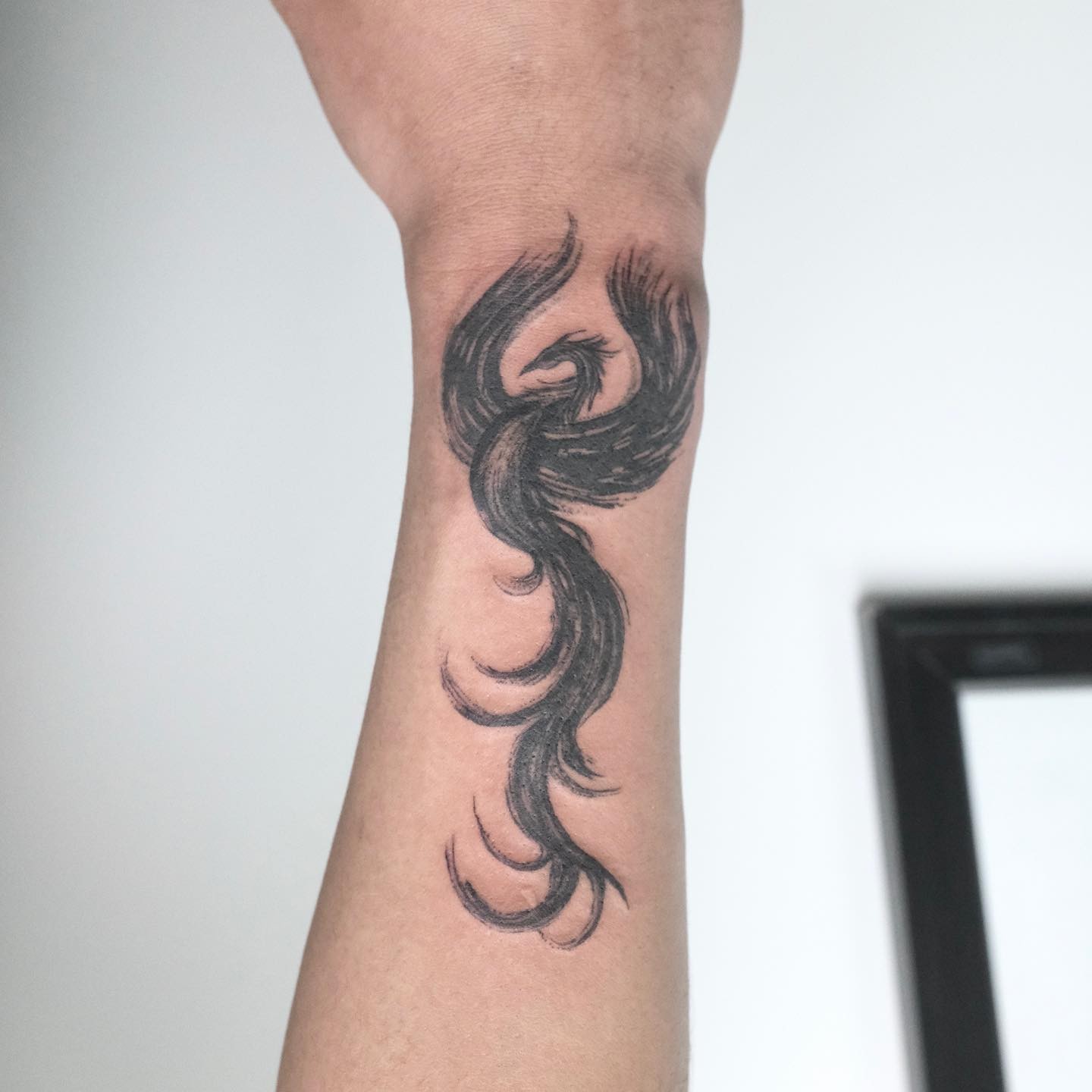 Brushstroke Phoenix Tattoo