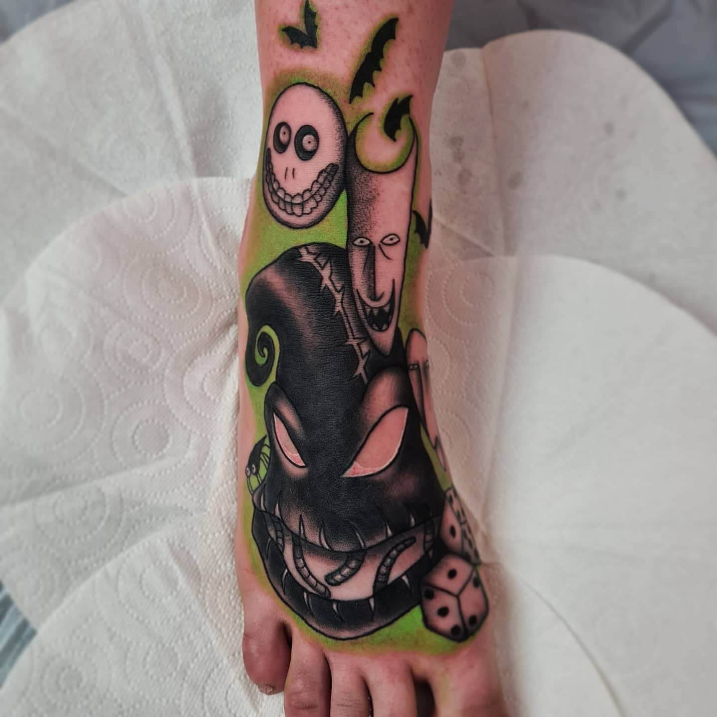 Foot Oogie Boogie Tattoo