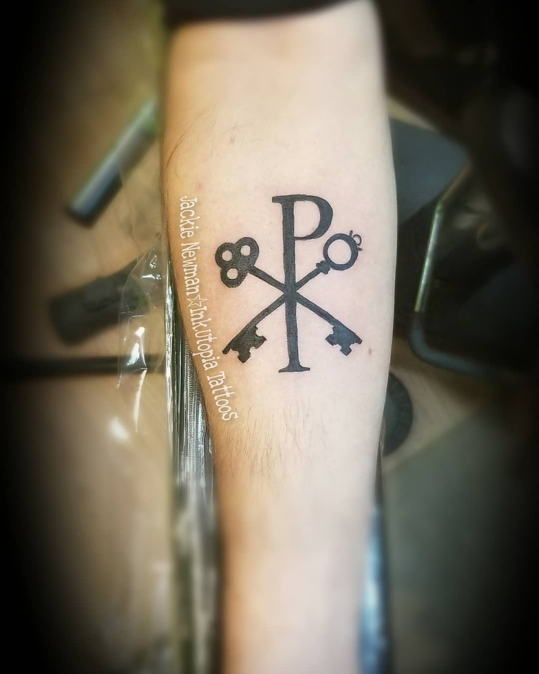 Unique Chi Rho Tattoo