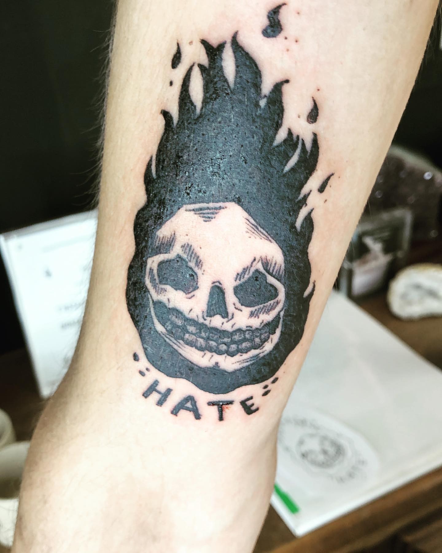 Burning Skull Design