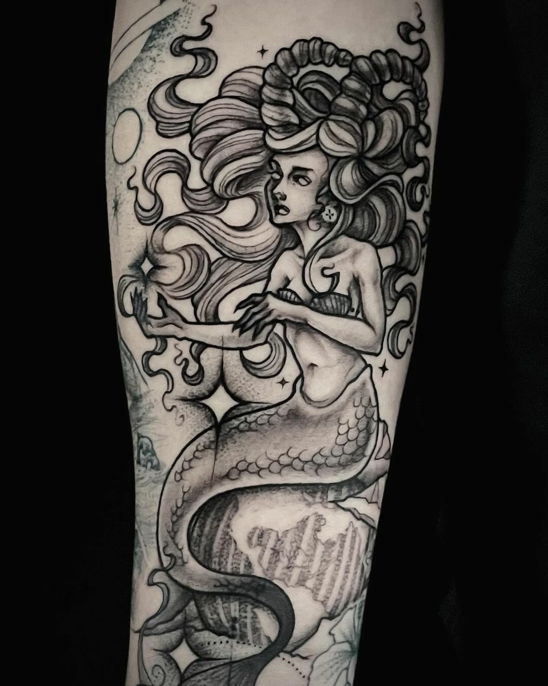 Capricorn Mermaid Tattoo