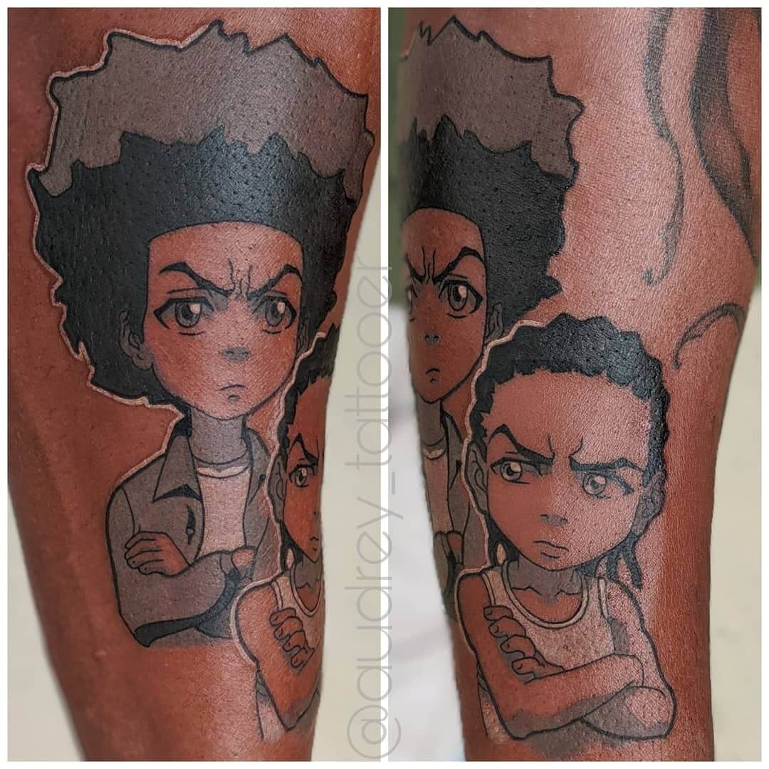 The Boondocks Tattoo Portraits of Riley and Huey