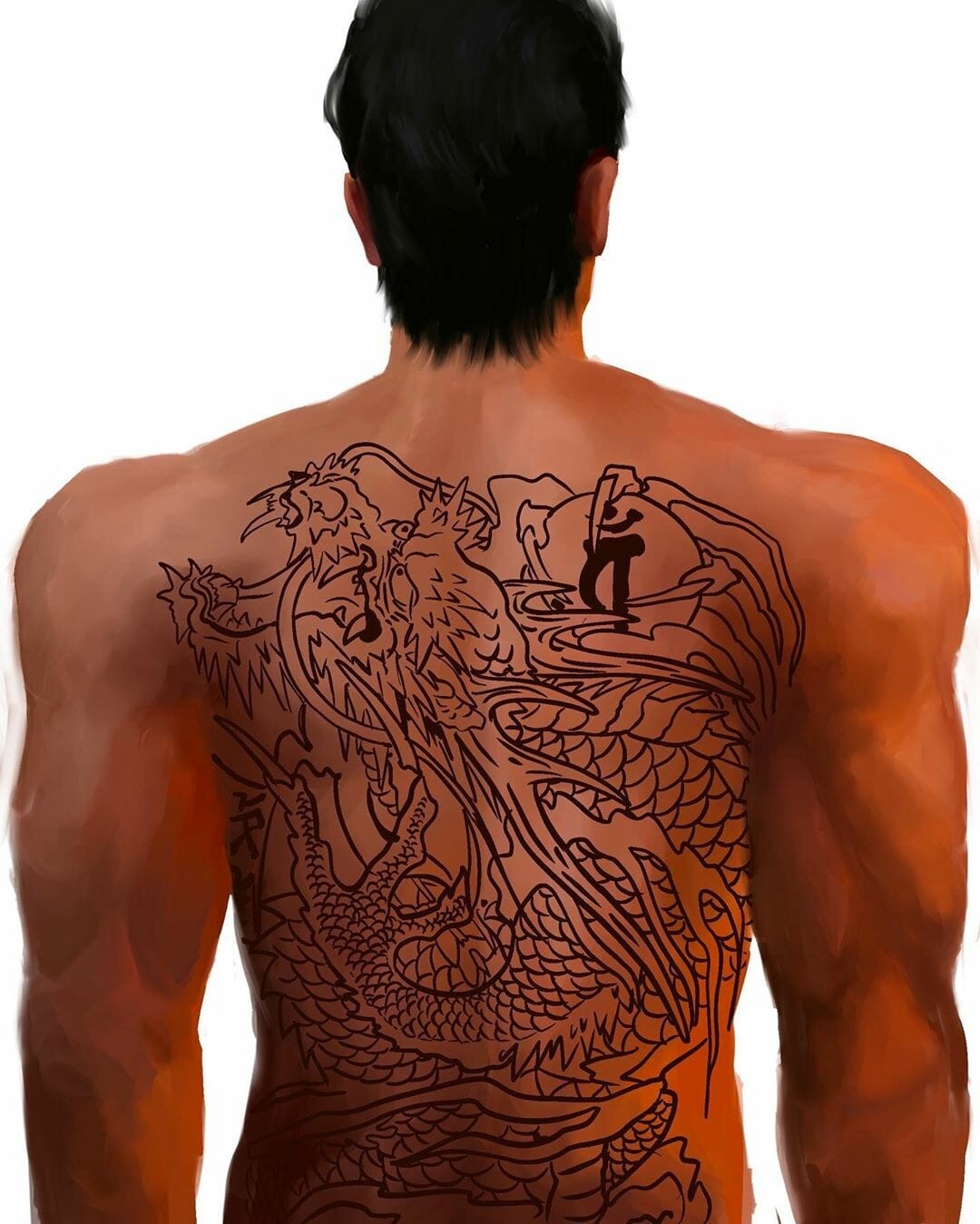 Kiryu Tattoo Inspired Design on Back