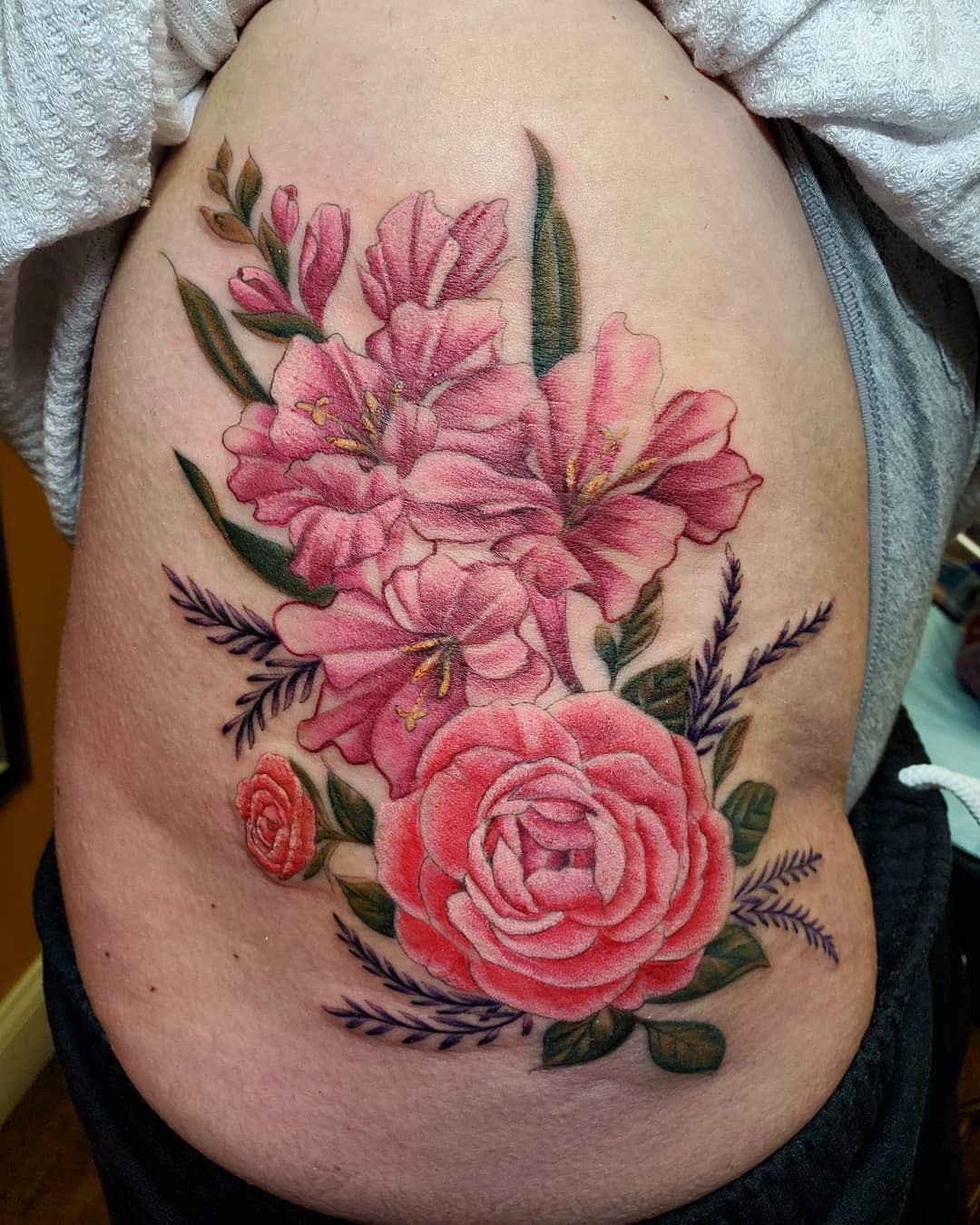 Gladiolus Flower Arrangement Tattoo