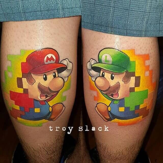 Luigi Nintendo Tattoo