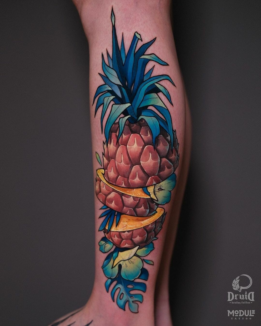 Neo-Traditional Pineapple Tattoo Ideas That Are A Must Try