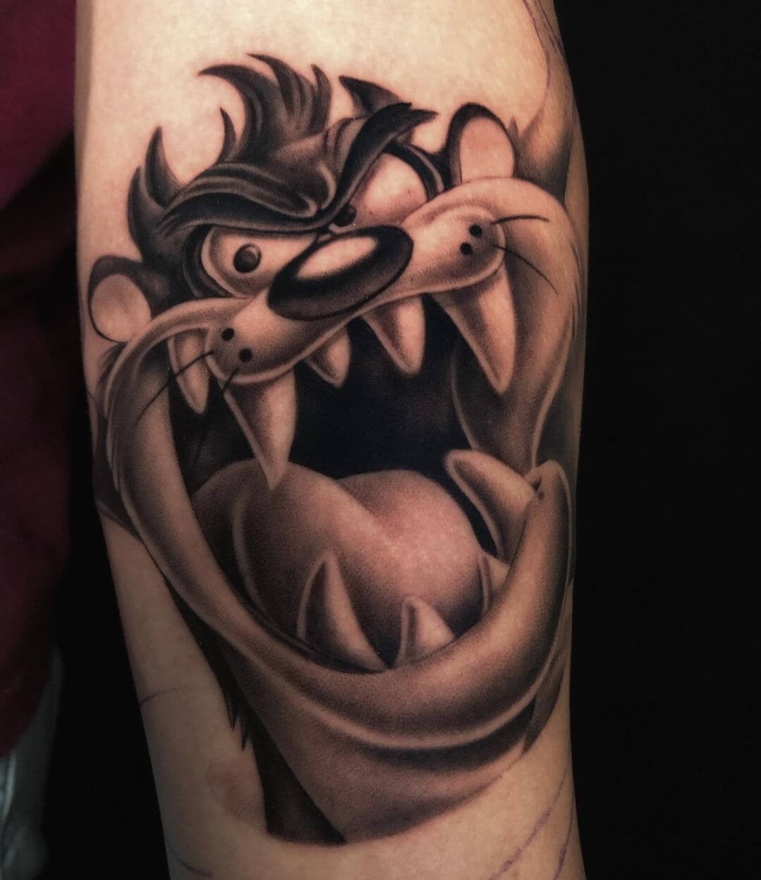 Black and Grey Taz Tattoo