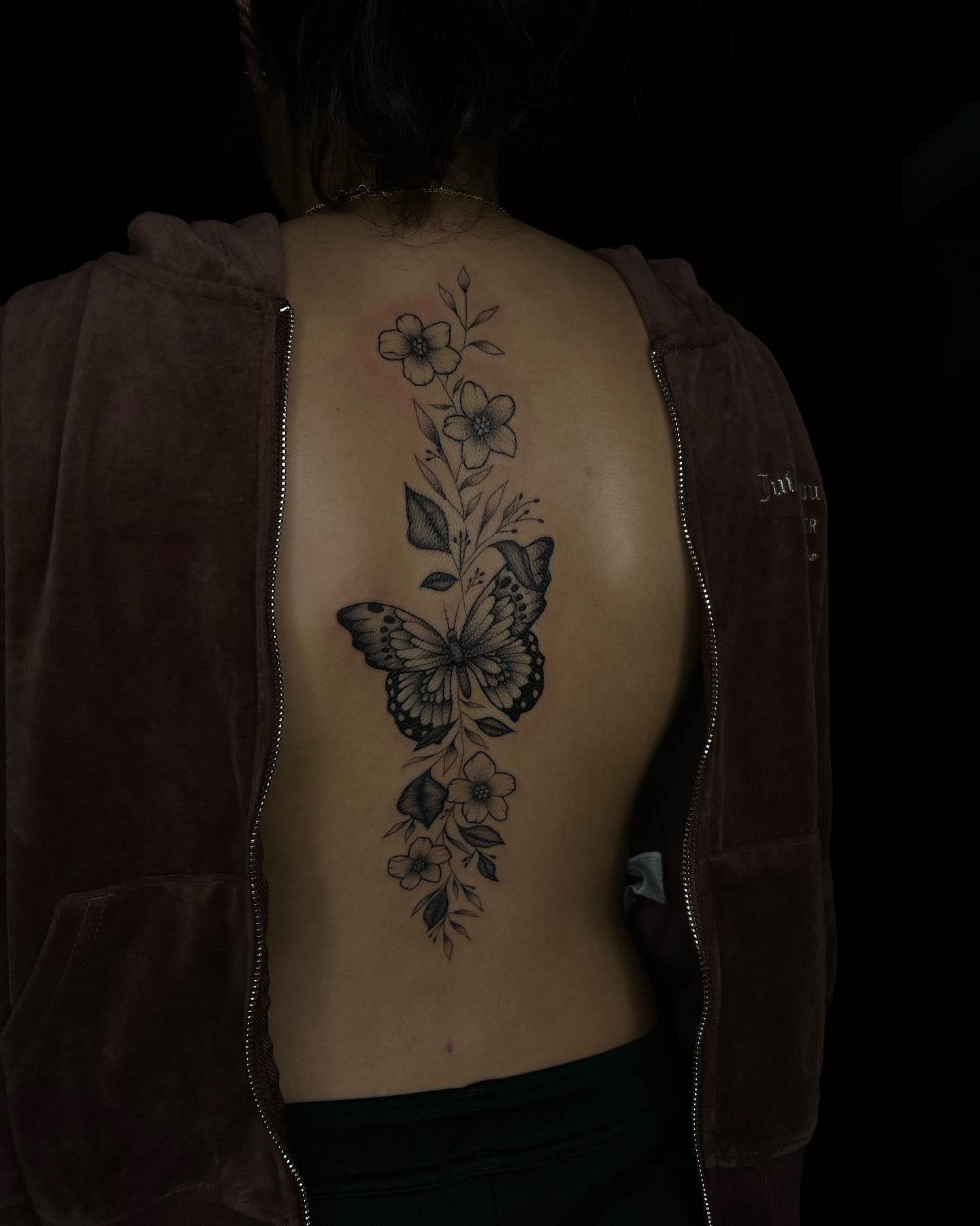 Butterfly Spine Tattoo