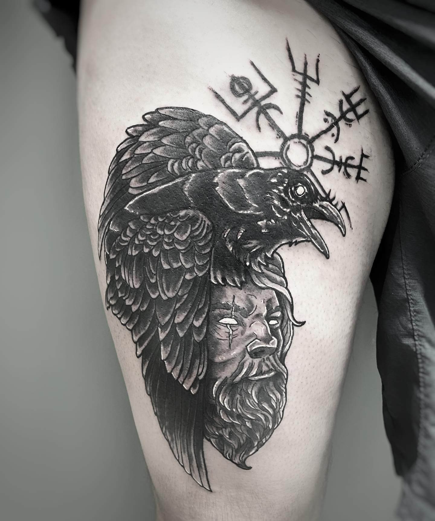 Creative Designs For Odin’s Raven Tattoo