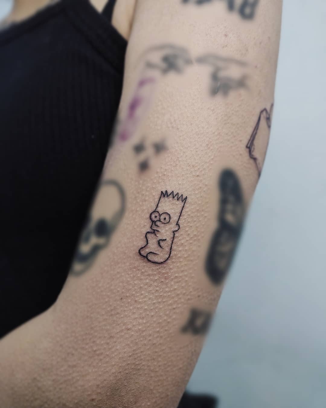 Bart Simpson Gummy Bear Tattoo