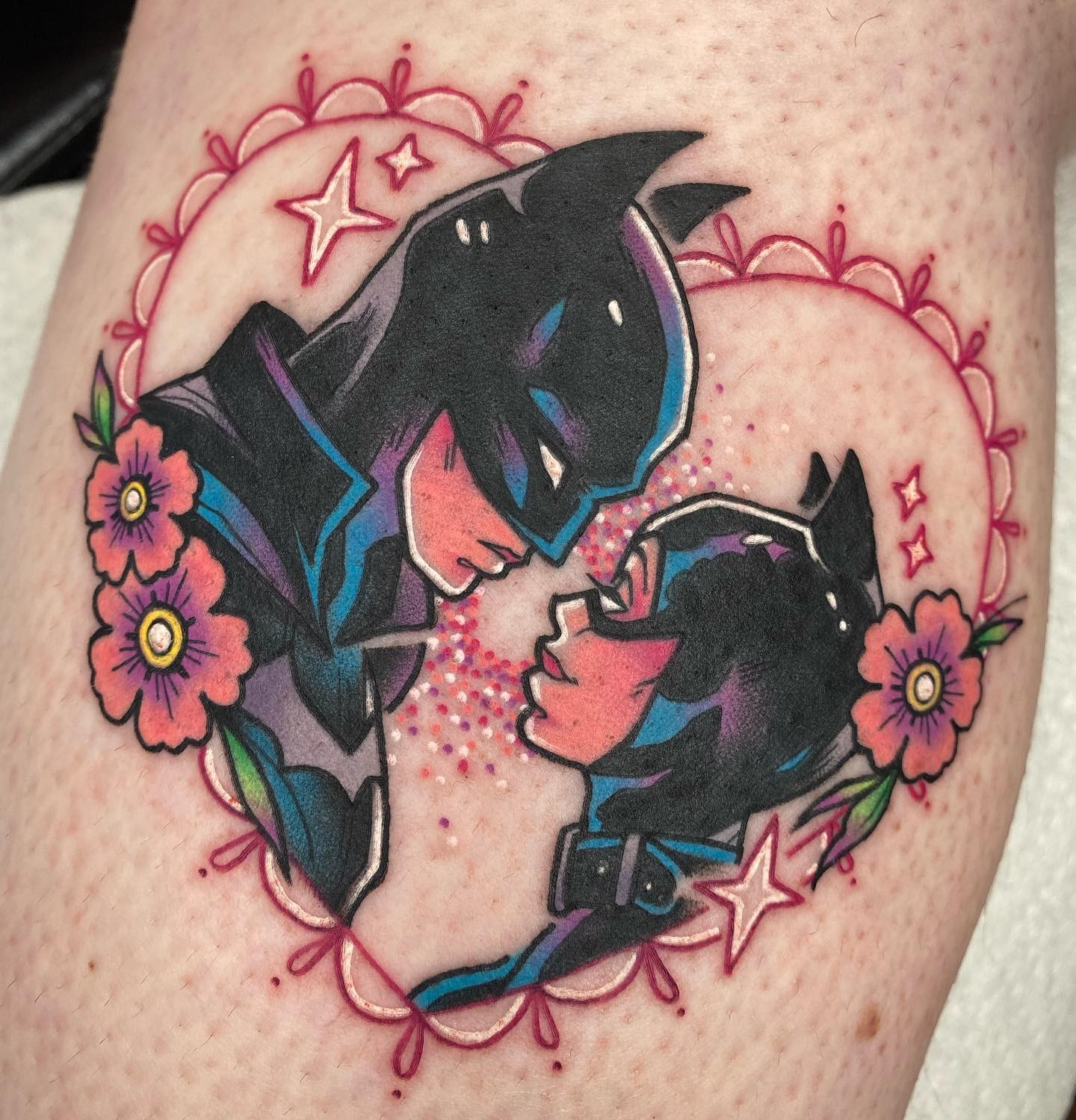 Batman x Catwoman Iconic Duo Tattoo Design