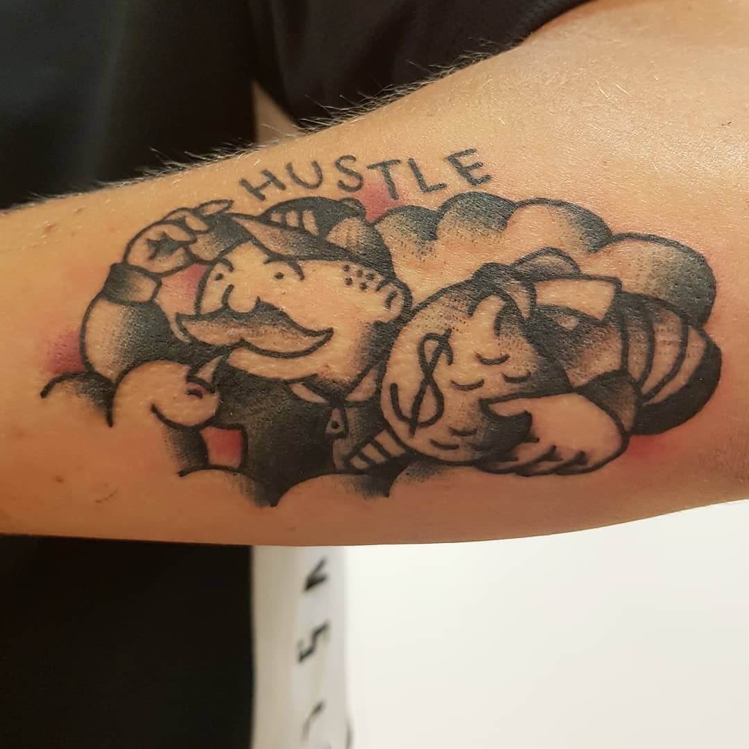 “Hustle” With The Illustration Of “The Monopoly Man”