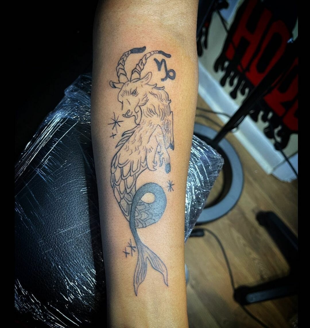 Capricorn Sea-Goat Tattoo