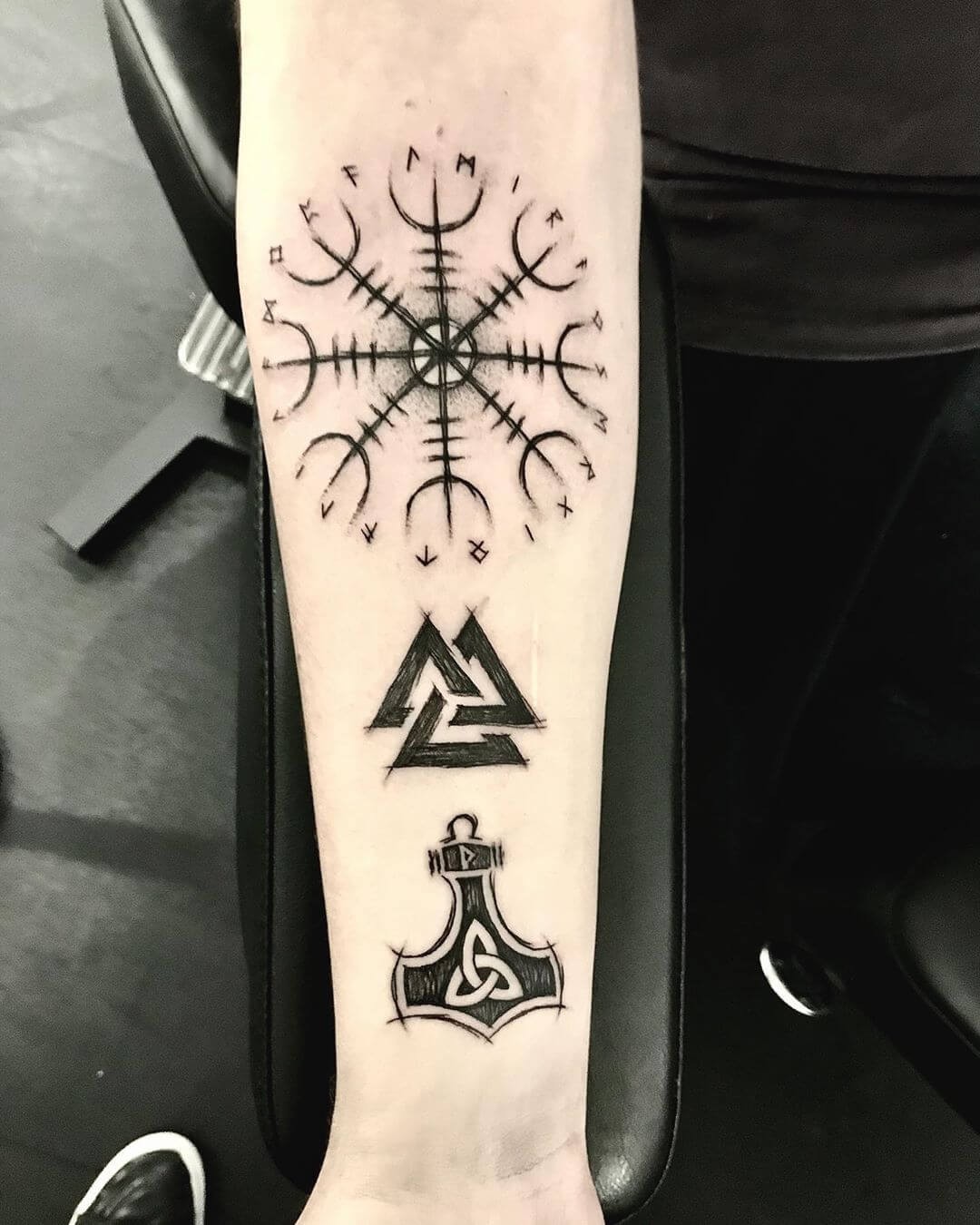 Cool Norse Symbol Viking Tattoos Helm Of Awe Tattoo Ideas For Men