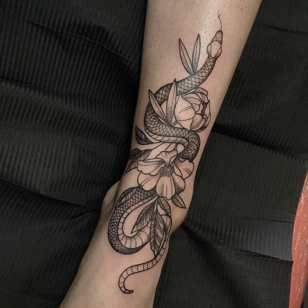 Flower Ankle Tattoo