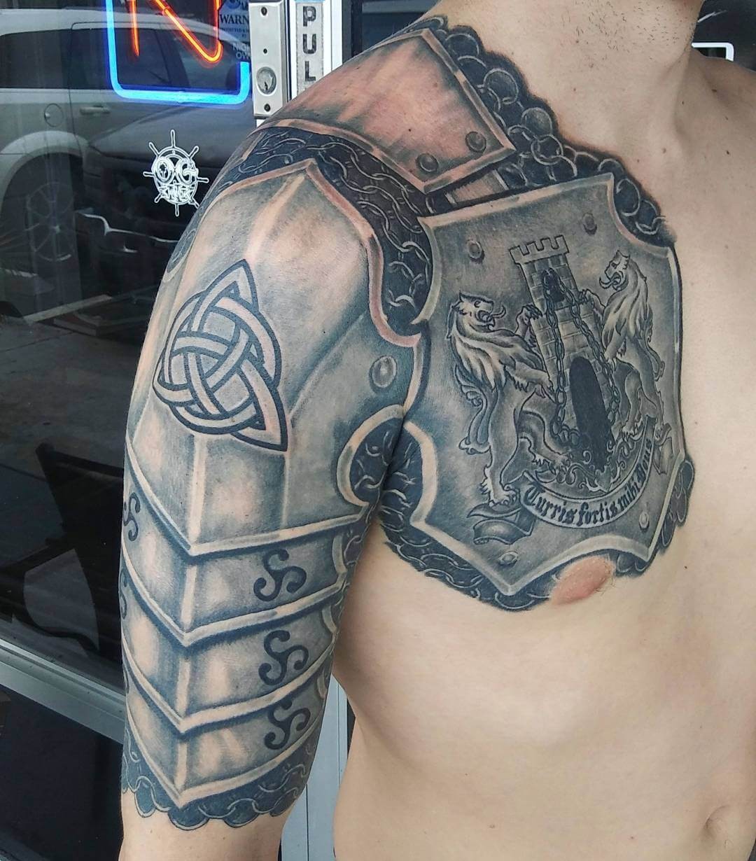 Celtic Shoulder Armor Tattoo