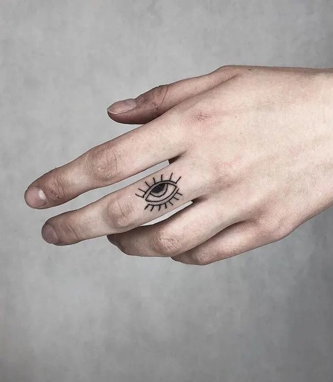 Finger Dot Tattoo