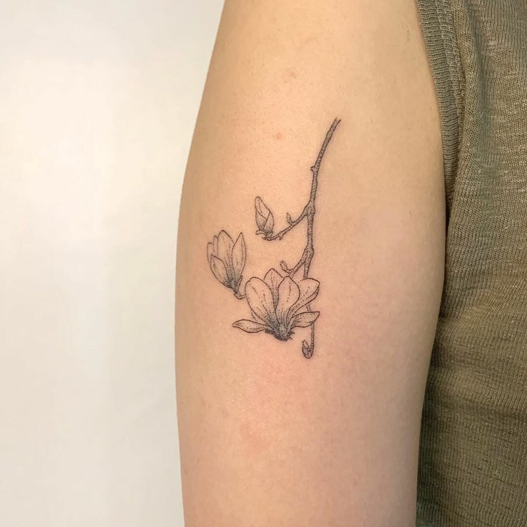 Small Magnolia Flower Tattoo