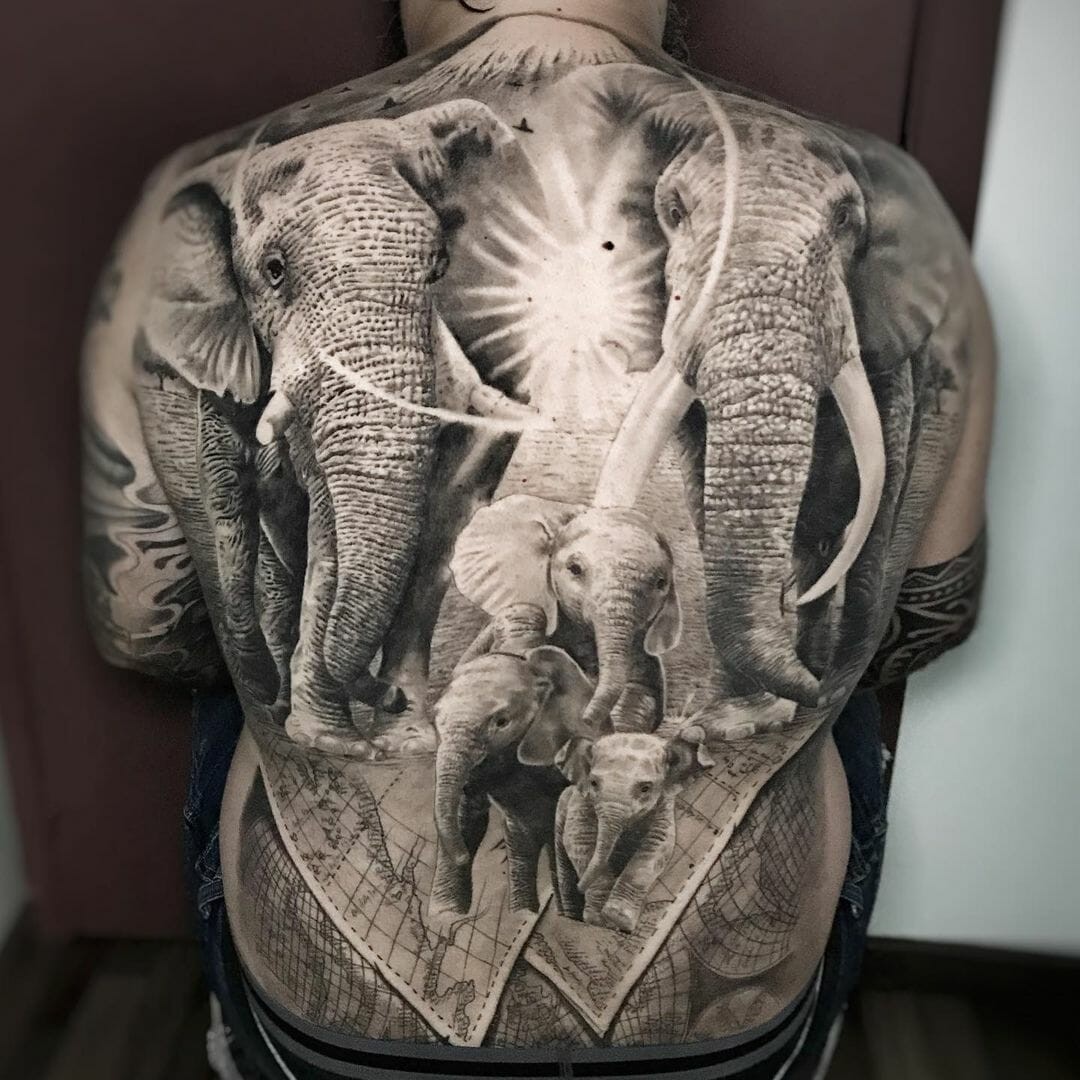 Baby Elephant Family Tattoo Ideas