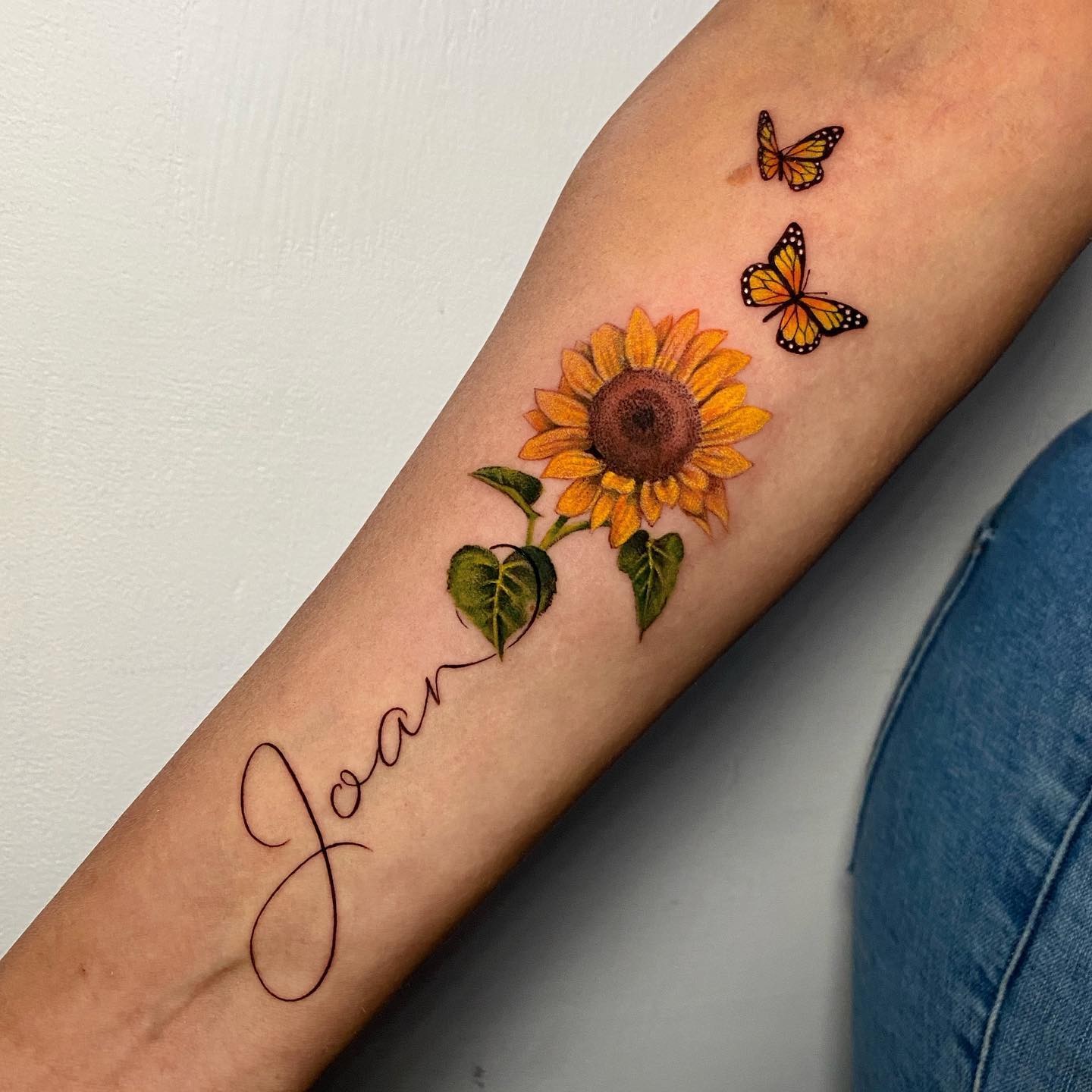 Sunflowers x Butterflies Tattoo