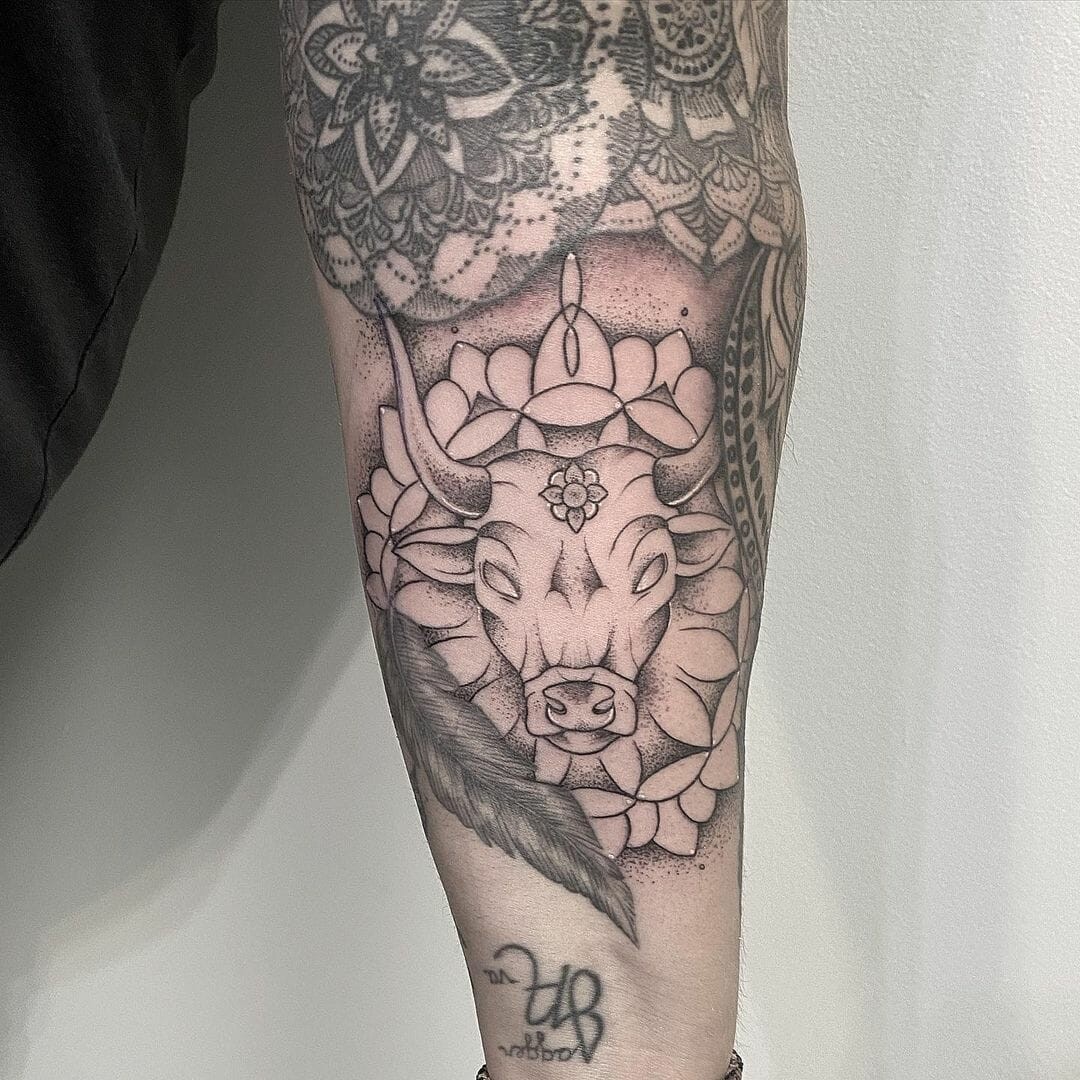 Art Nouveau Bull Tattoo For The Aesthetes